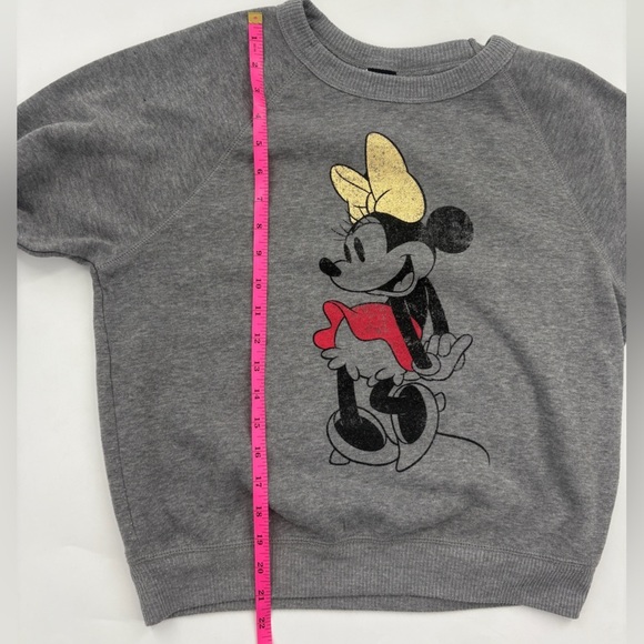 Disney Minnie Mouse Gray Sweatshirt with Gold Bow - Picture 6 of 6